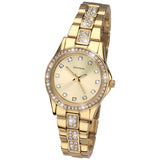 Sekonda women's diamante bracelet watch gold stainless steel, imported from the UK