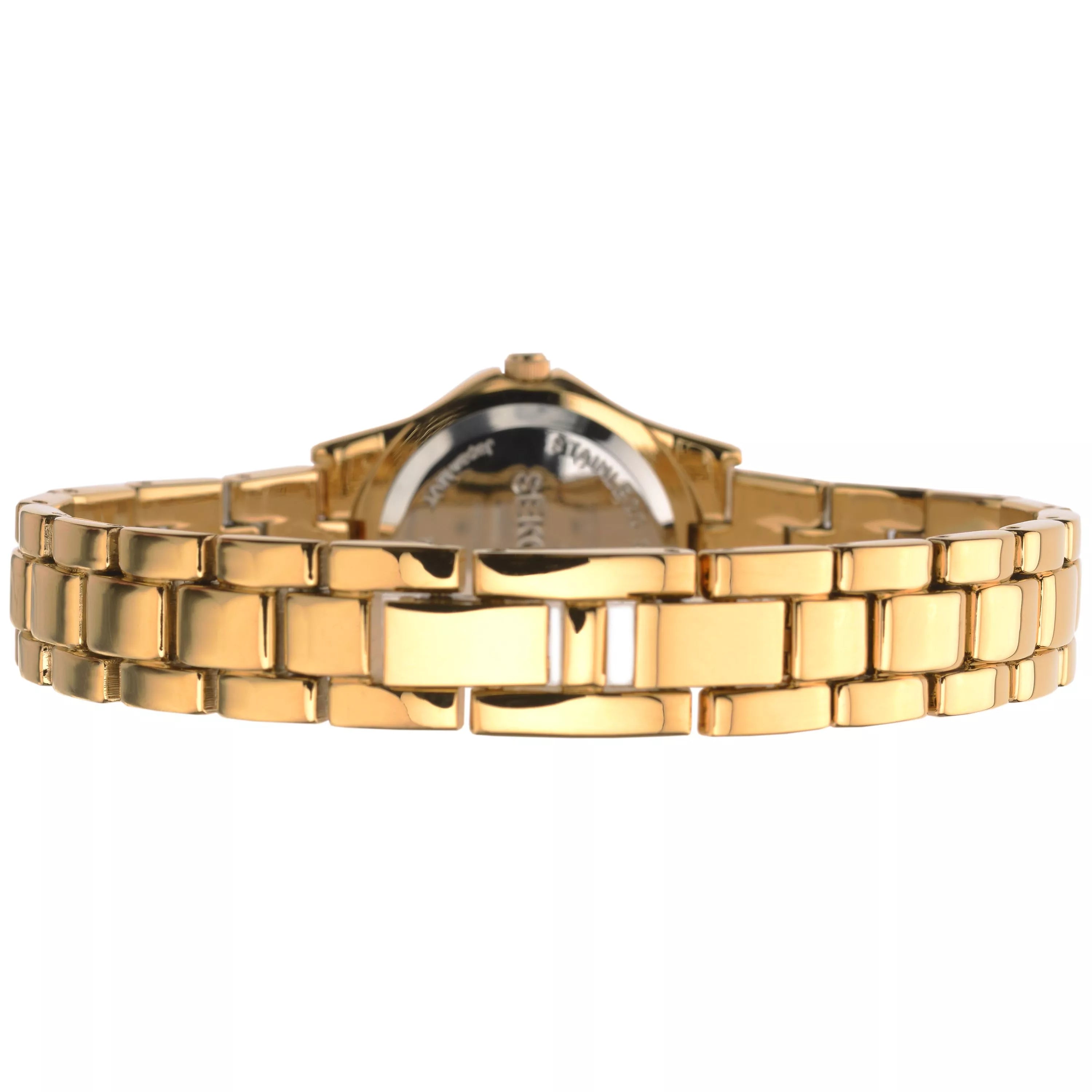 Sekonda women's diamante bracelet watch gold stainless steel, imported from the UK