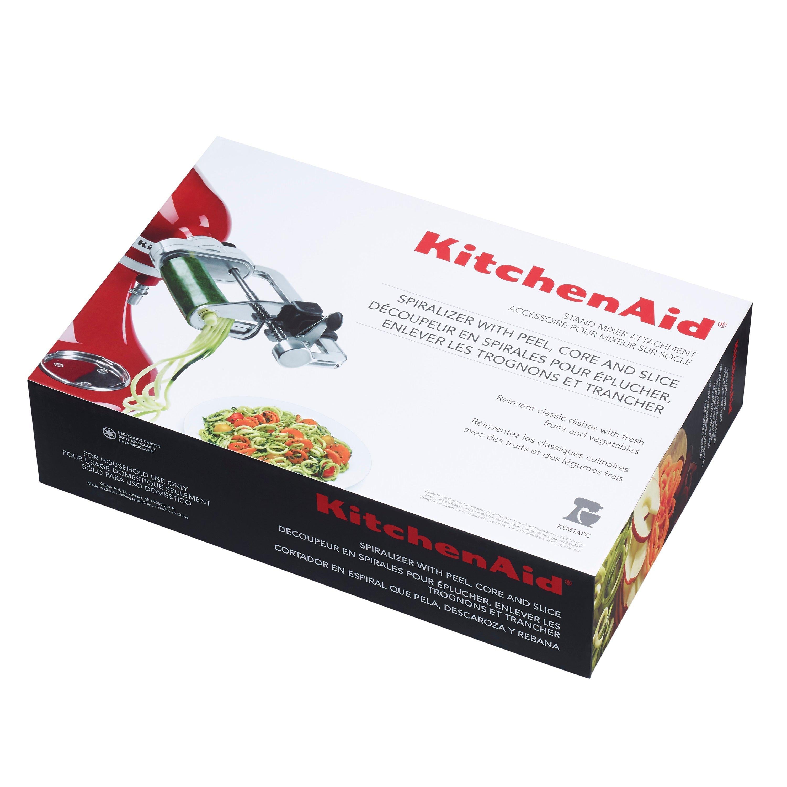 KitchenAid 5KSM1APC spiralizer with peel core and slice - British product
