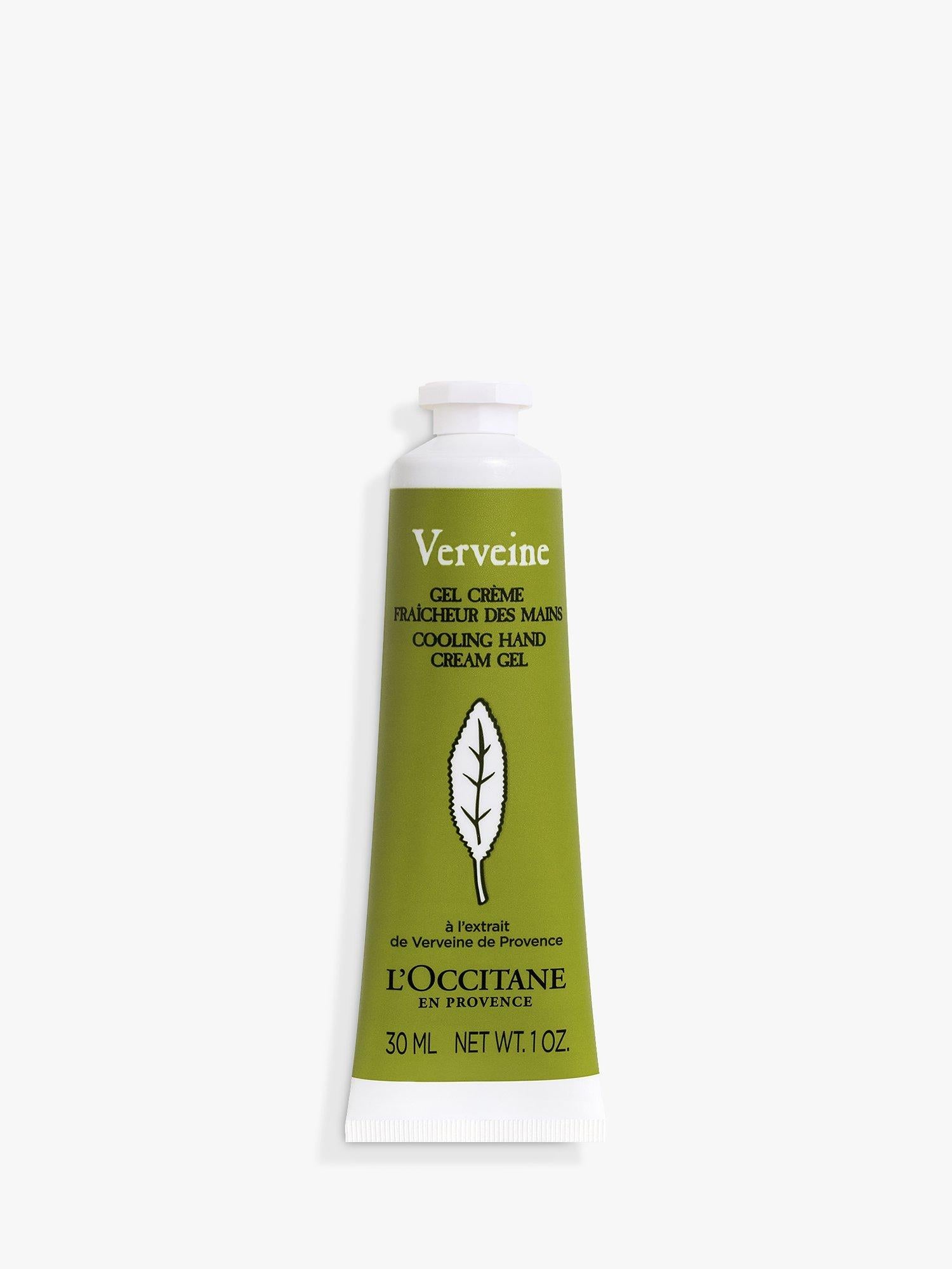 L'OCCITANE verbena-scented hand cream in a 30ml tube, UK version