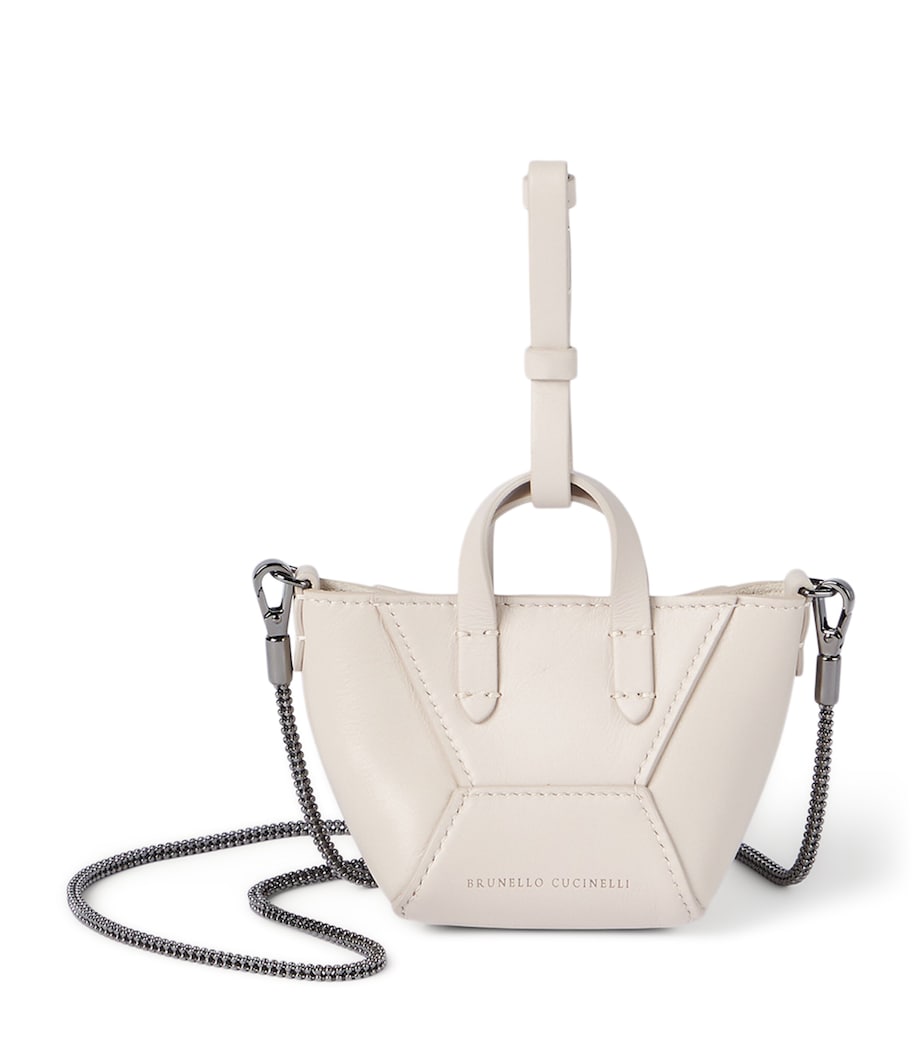 Brunello Cucinelli mini leather tote bag, UK version