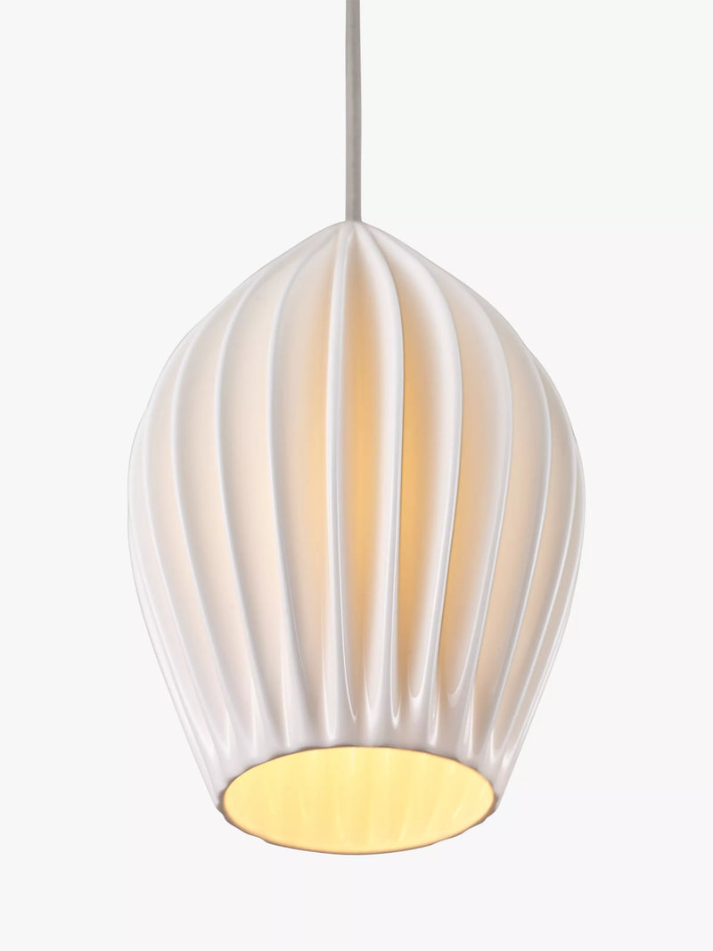 Original BTC Fin large pendant light white bone china (British brand)
