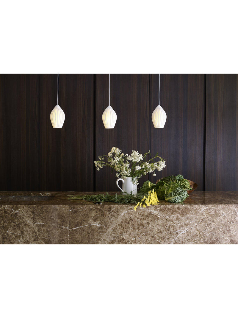 Original BTC Fin large pendant light white bone china (British brand)