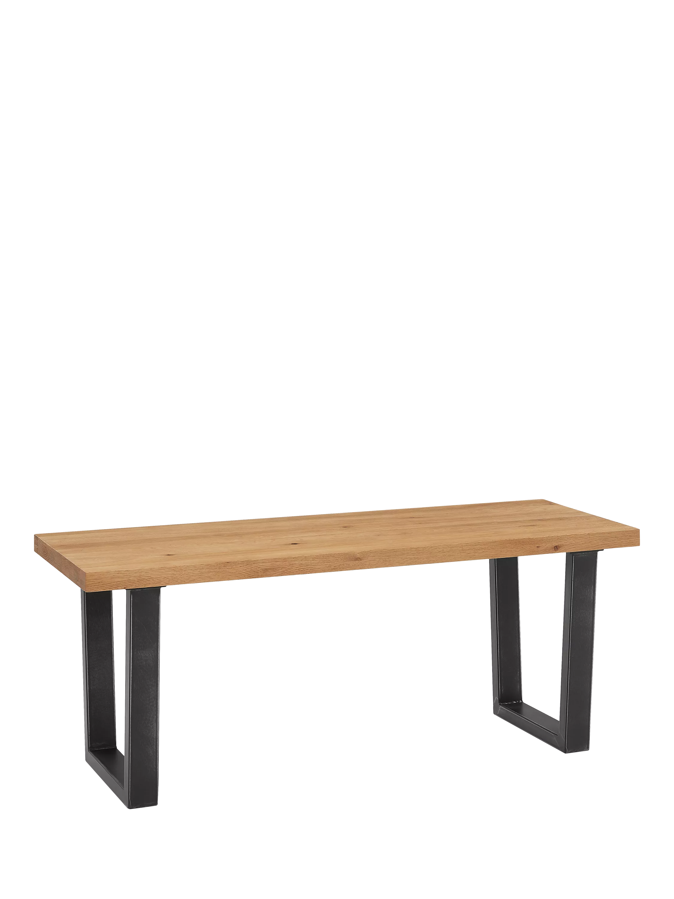 John Lewis Calia solid oak 2-seater dining bench - British product