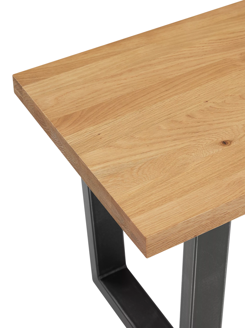 John Lewis Calia solid oak 2-seater dining bench - British product