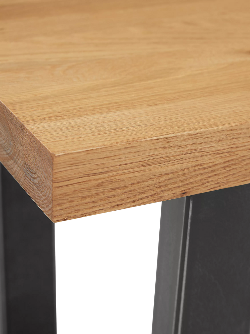 John Lewis Calia solid oak 2-seater dining bench - British product