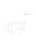 John Lewis Calia solid oak 2-seater dining bench - British product