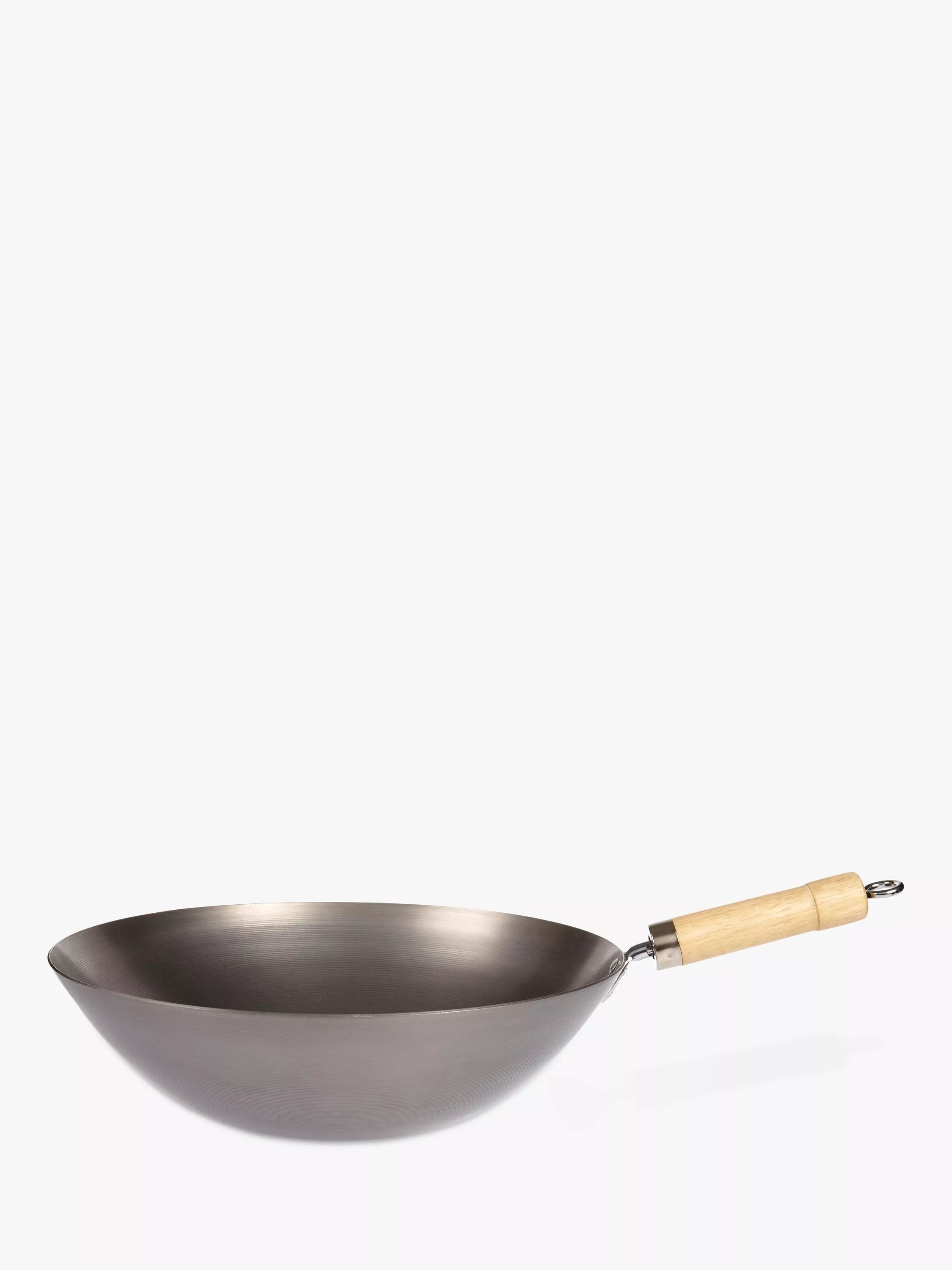 John Lewis carbon steel wok 24cm with wooden handle - British product