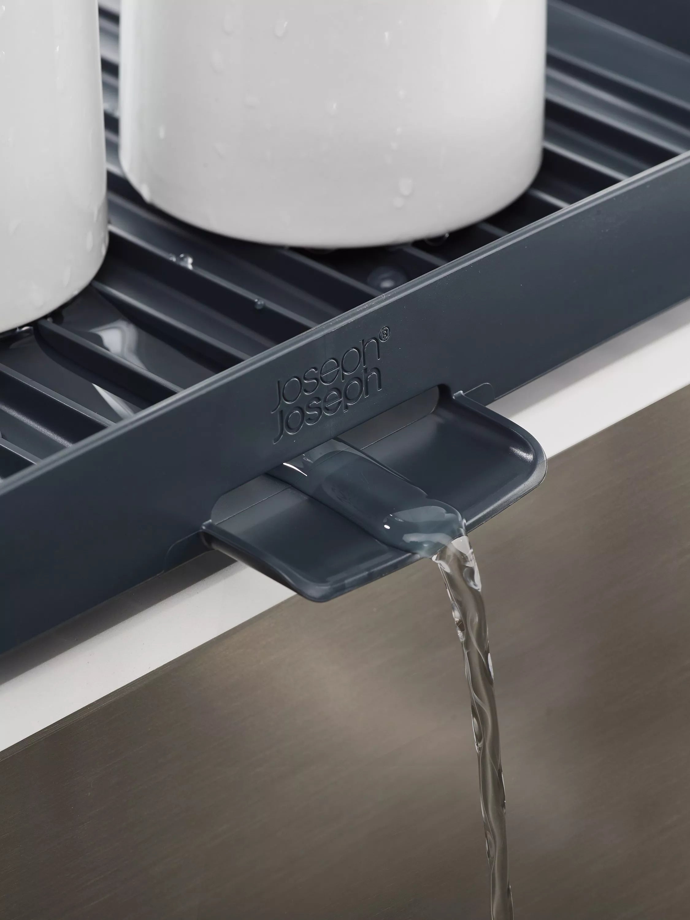 Joseph Joseph two-tier self-draining dish rack with utensil pot, UK version