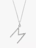 E.W Adams 9ct White Gold Diamond Initial Pendant