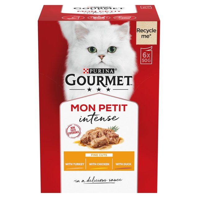 Gourmet Mon Petit Poultry Variety Turkey Chicken Duck Wet Cat Food   6 x 50g GOODS M&S   