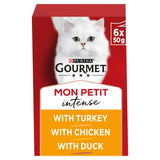 Gourmet Mon Petit Poultry Variety Turkey Chicken Duck Wet Cat Food   6 x 50g GOODS M&S   