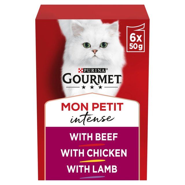 Gourmet Mon Petit Meaty Variety Beef Chicken Lamb Wet Cat Food   6 x 50g GOODS M&S   