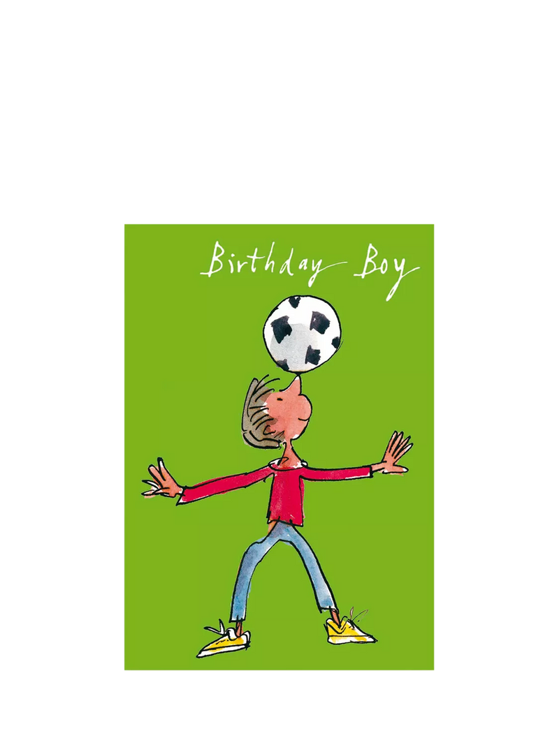 Woodmansterne football birthday card 15cm square - British product