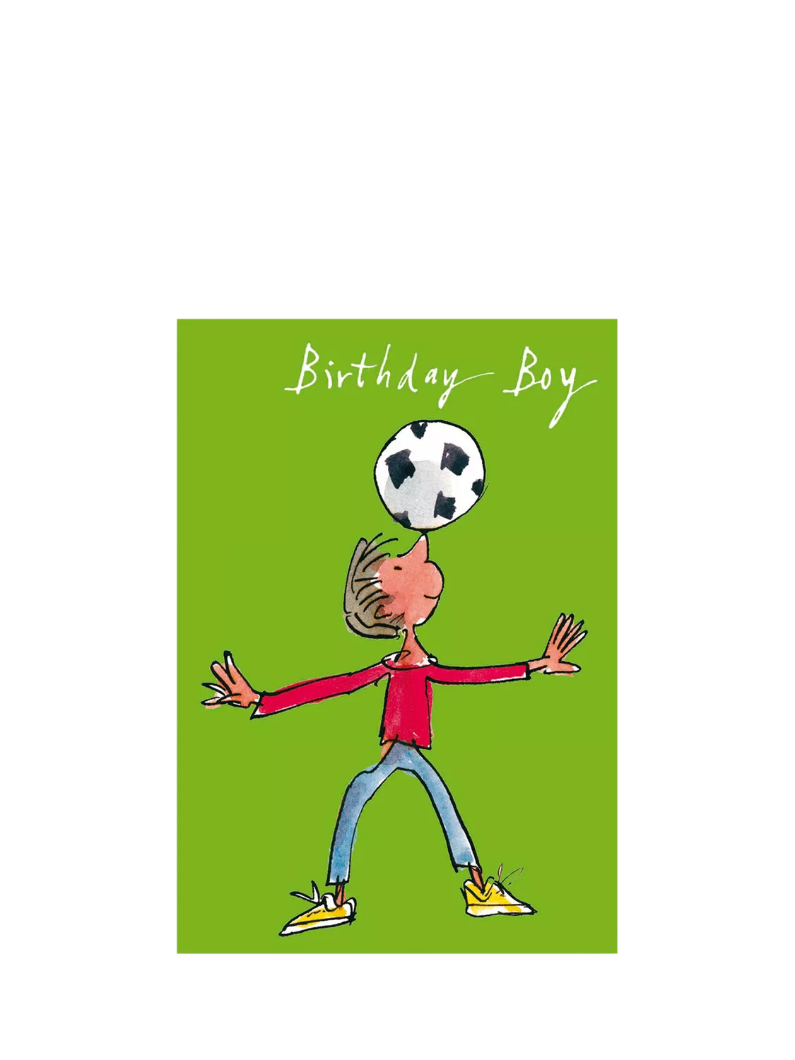 Woodmansterne football birthday card 15cm square - British product