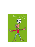 Woodmansterne football birthday card 15cm square - British product