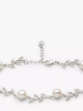 Lido leaf pearl bracelet in sterling silver (British brand)