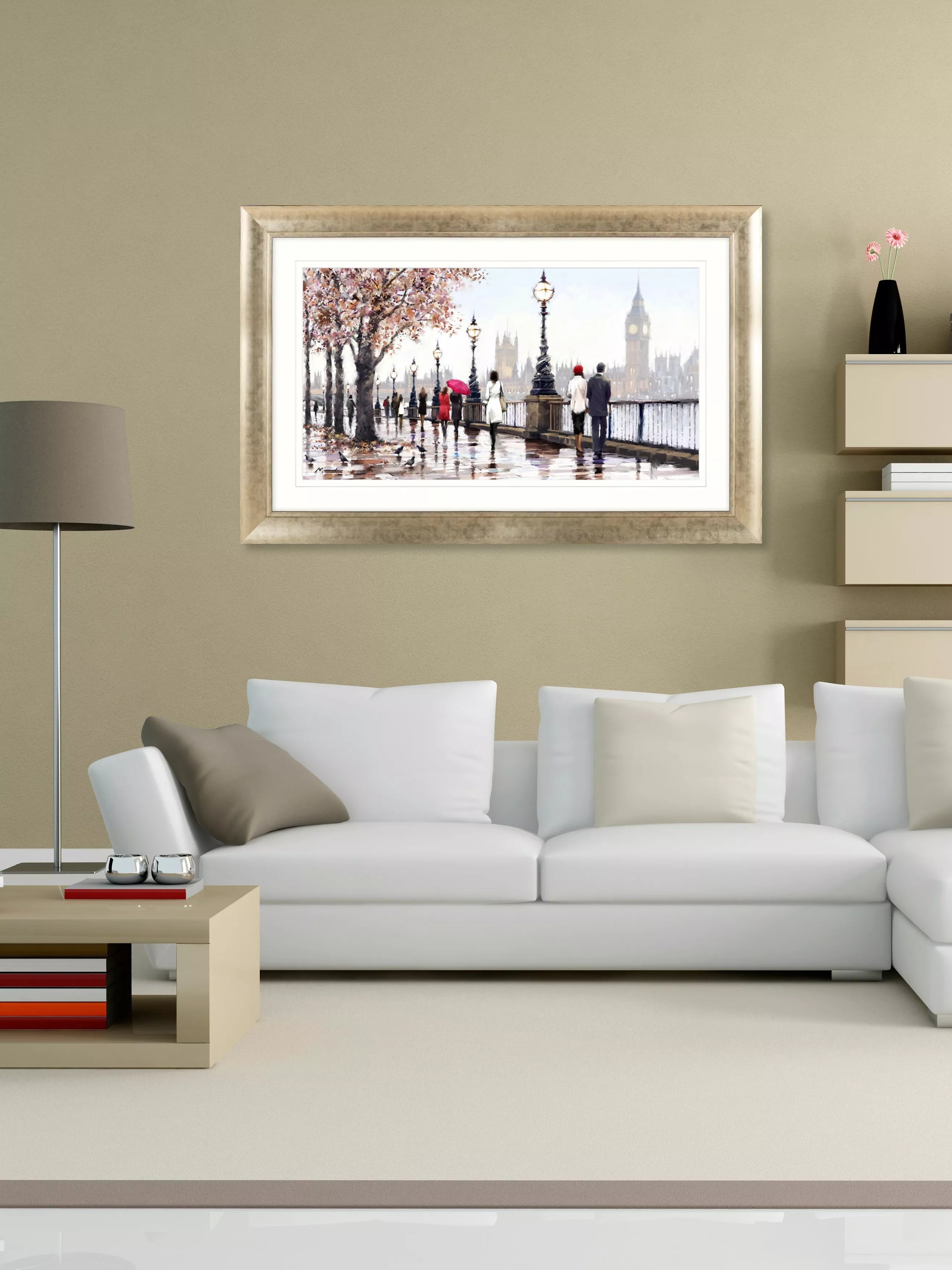 John Lewis Thames View framed print by Richard Macneil, UK version