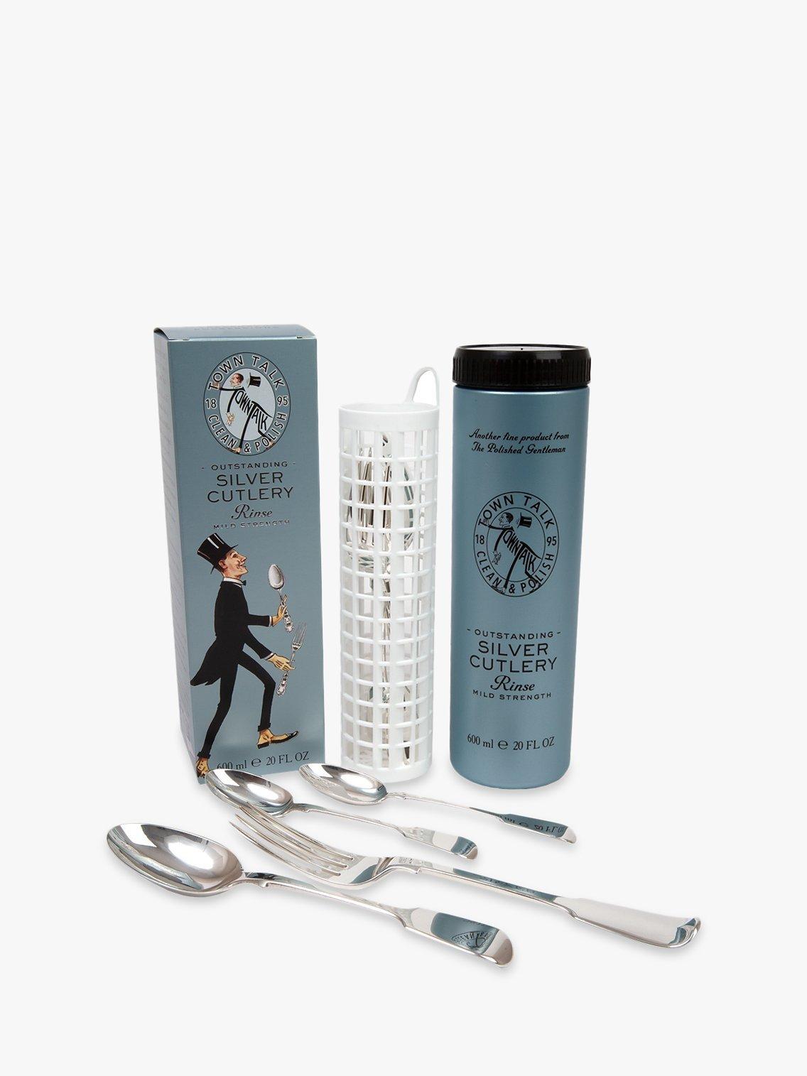 Town Talk silver cutlery rinse mild strength 600ml (British brand)