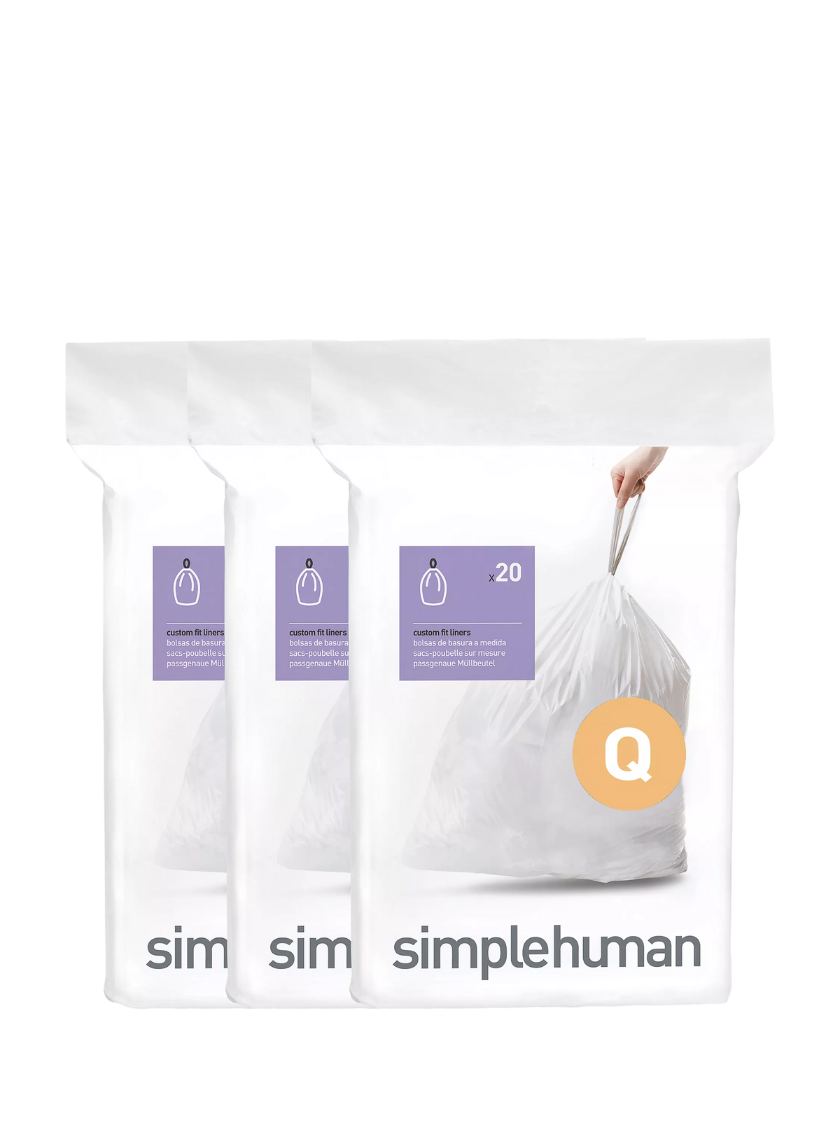 Simplehuman bin liners Code Q pack of 60, UK version