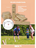 Bex Kubb game set with birch wood pieces, UK version