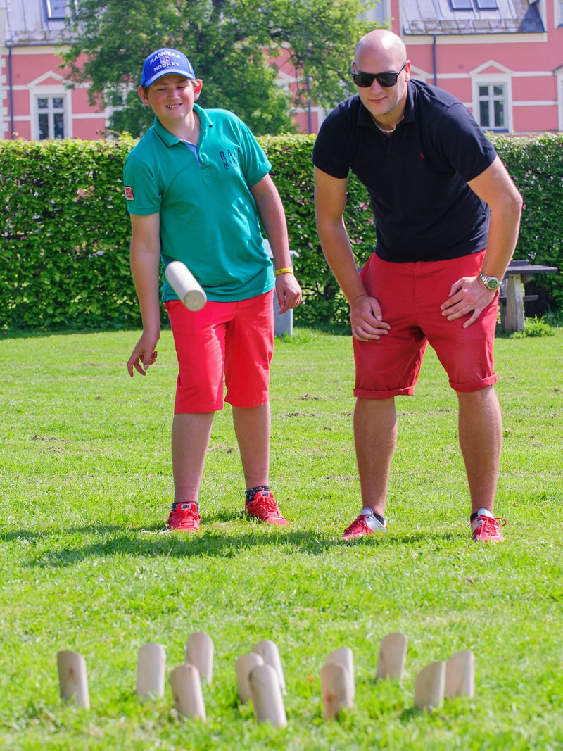 Bex Number Kubb party game set, imported from the UK