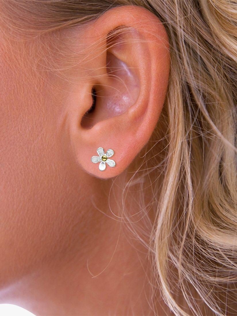 Nina B sterling silver flower stud earrings, UK version
