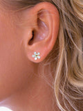 Nina B sterling silver flower stud earrings, UK version