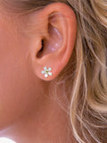 Nina B sterling silver flower stud earrings, UK version