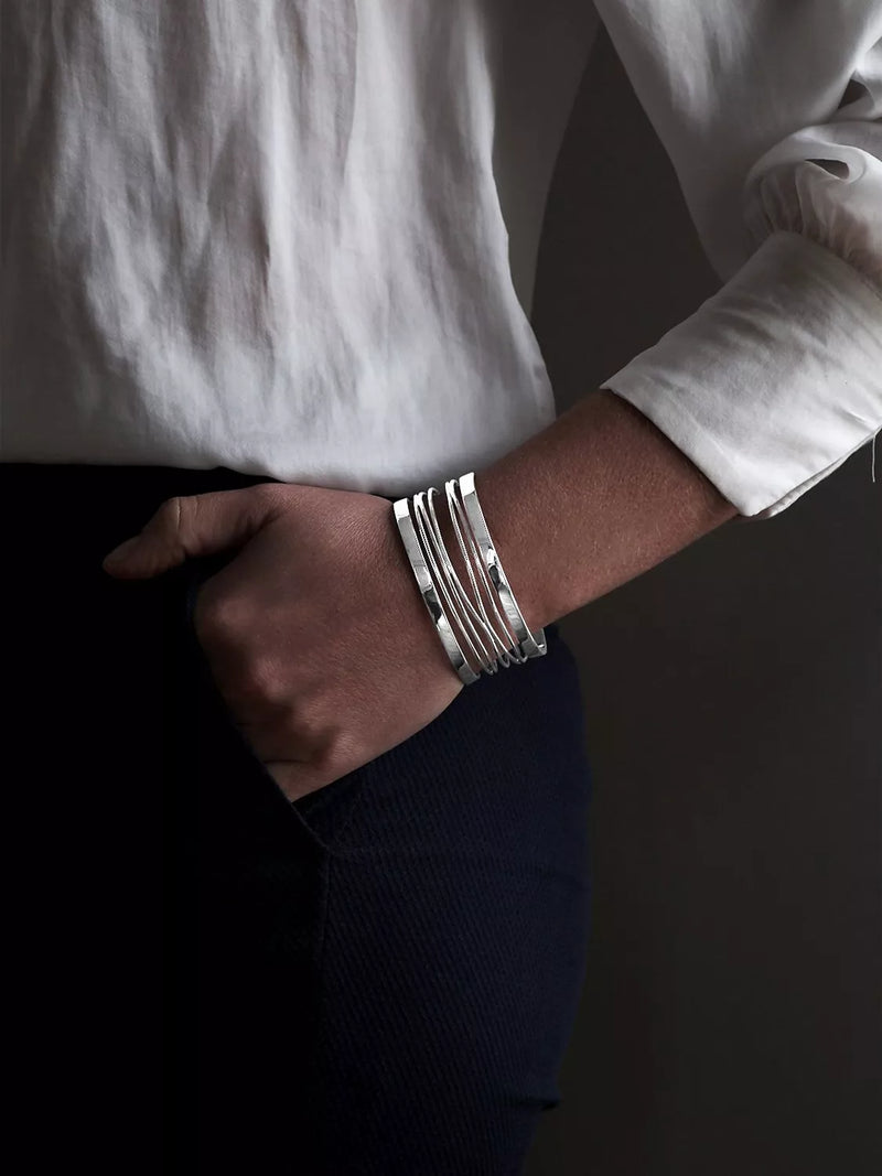Nina B sterling silver zig zag cuff, UK version