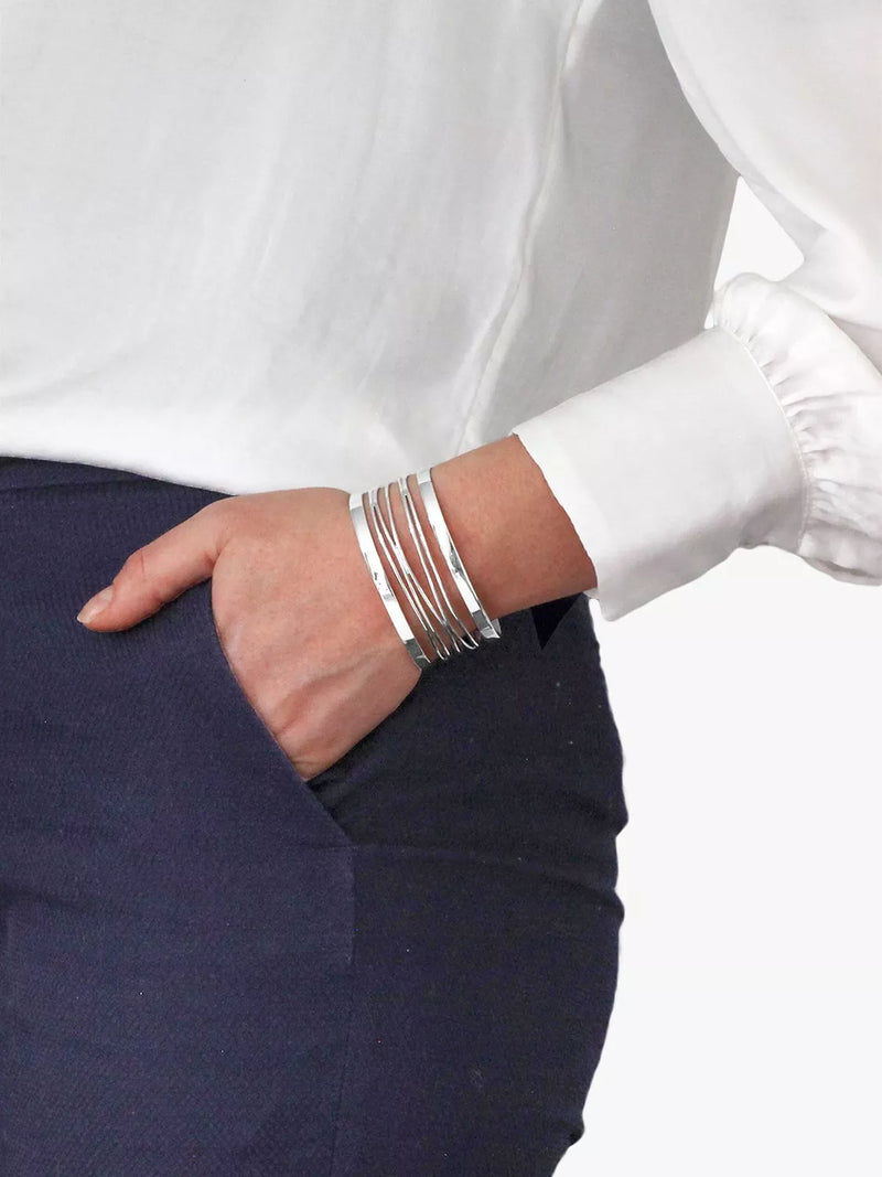 Nina B sterling silver zig zag cuff, UK version