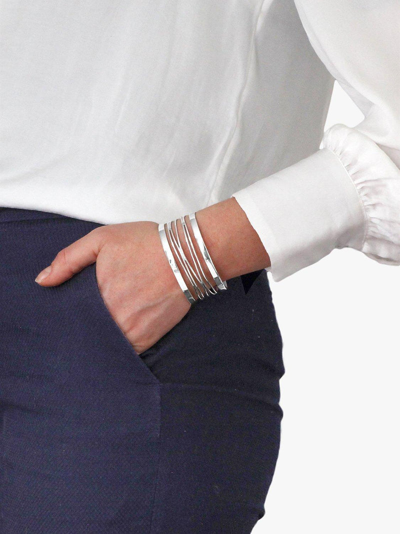 Nina B sterling silver zig zag cuff, UK version