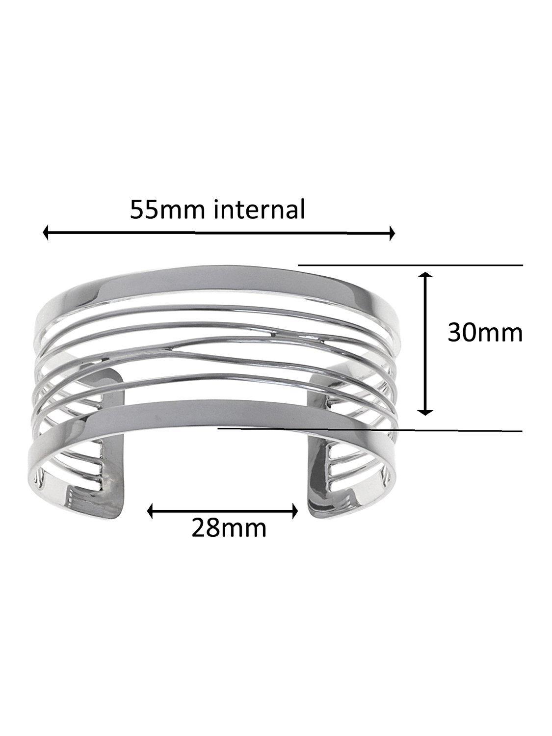 Nina B sterling silver zig zag cuff, UK version