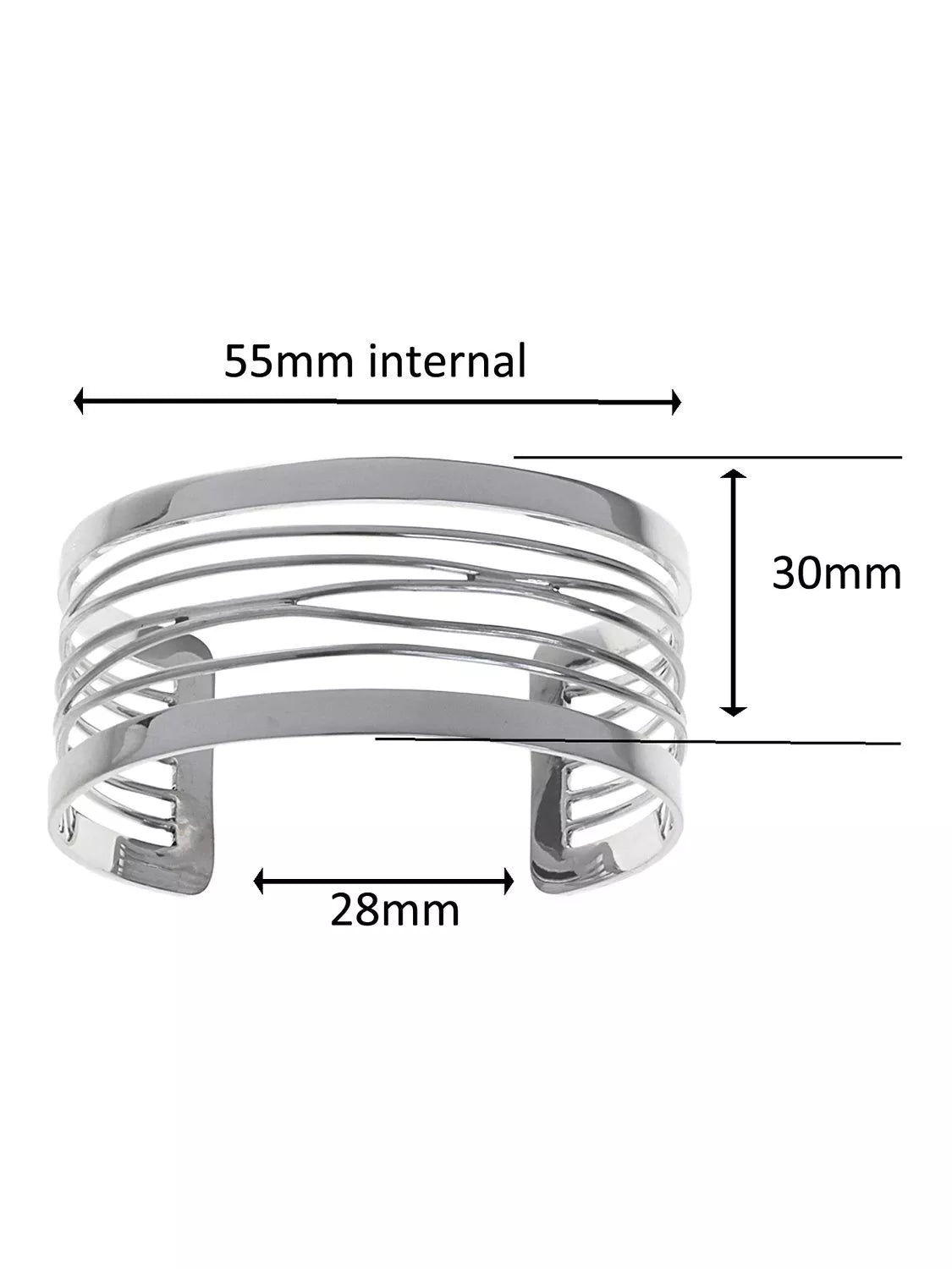 Nina B sterling silver zig zag cuff, UK version