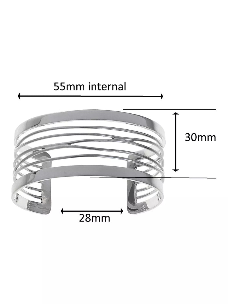Nina B sterling silver zig zag cuff, UK version