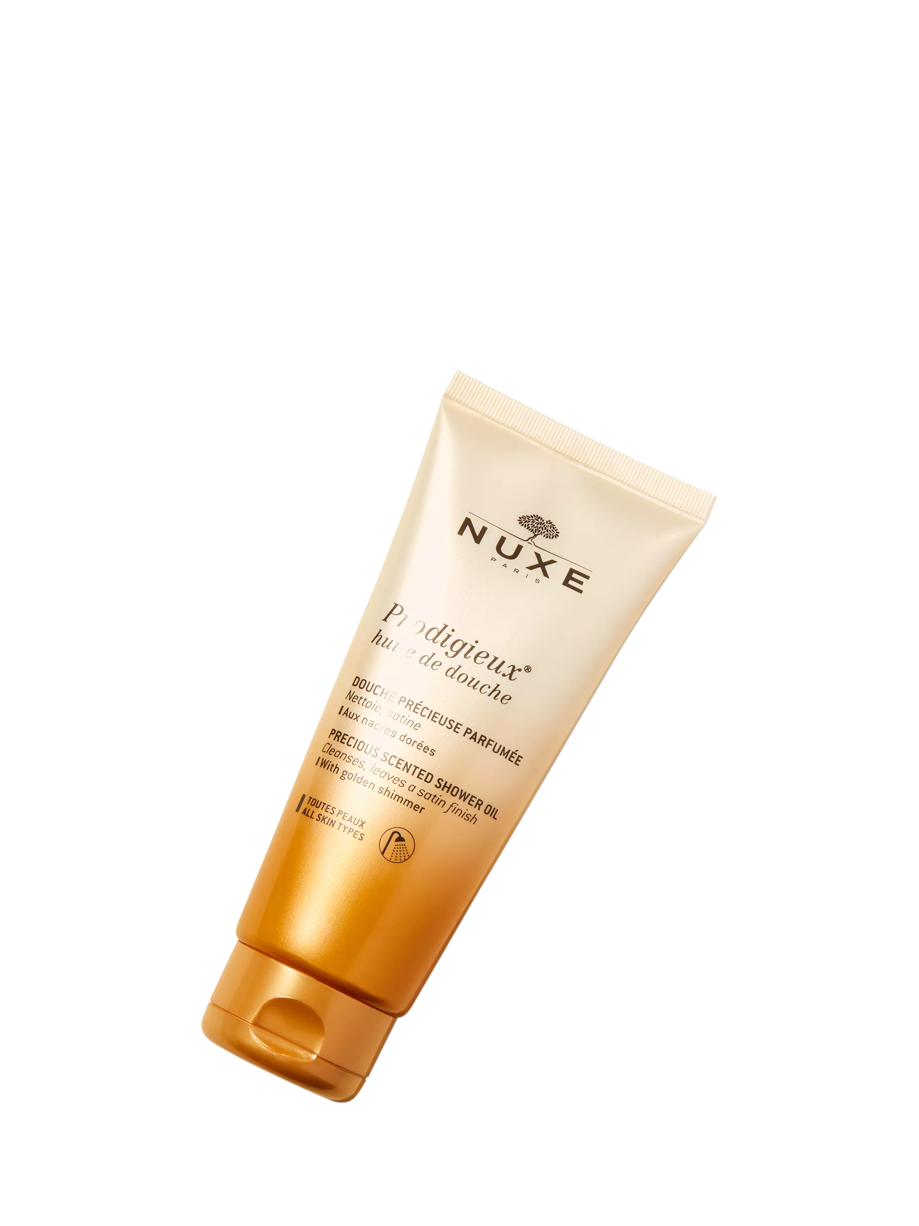 NUXE Shower Oil with Golden Shimmer 200ml, imported from the UK