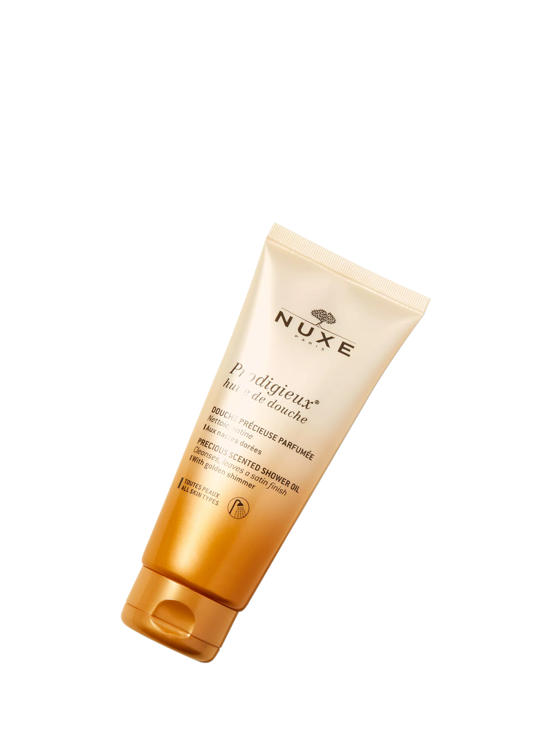 NUXE Shower Oil with Golden Shimmer 200ml, imported from the UK