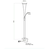 John Lewis Levity LED floor lamp satin nickel - British product