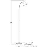 John Lewis Mykki LED floor lamp satin nickel - British product