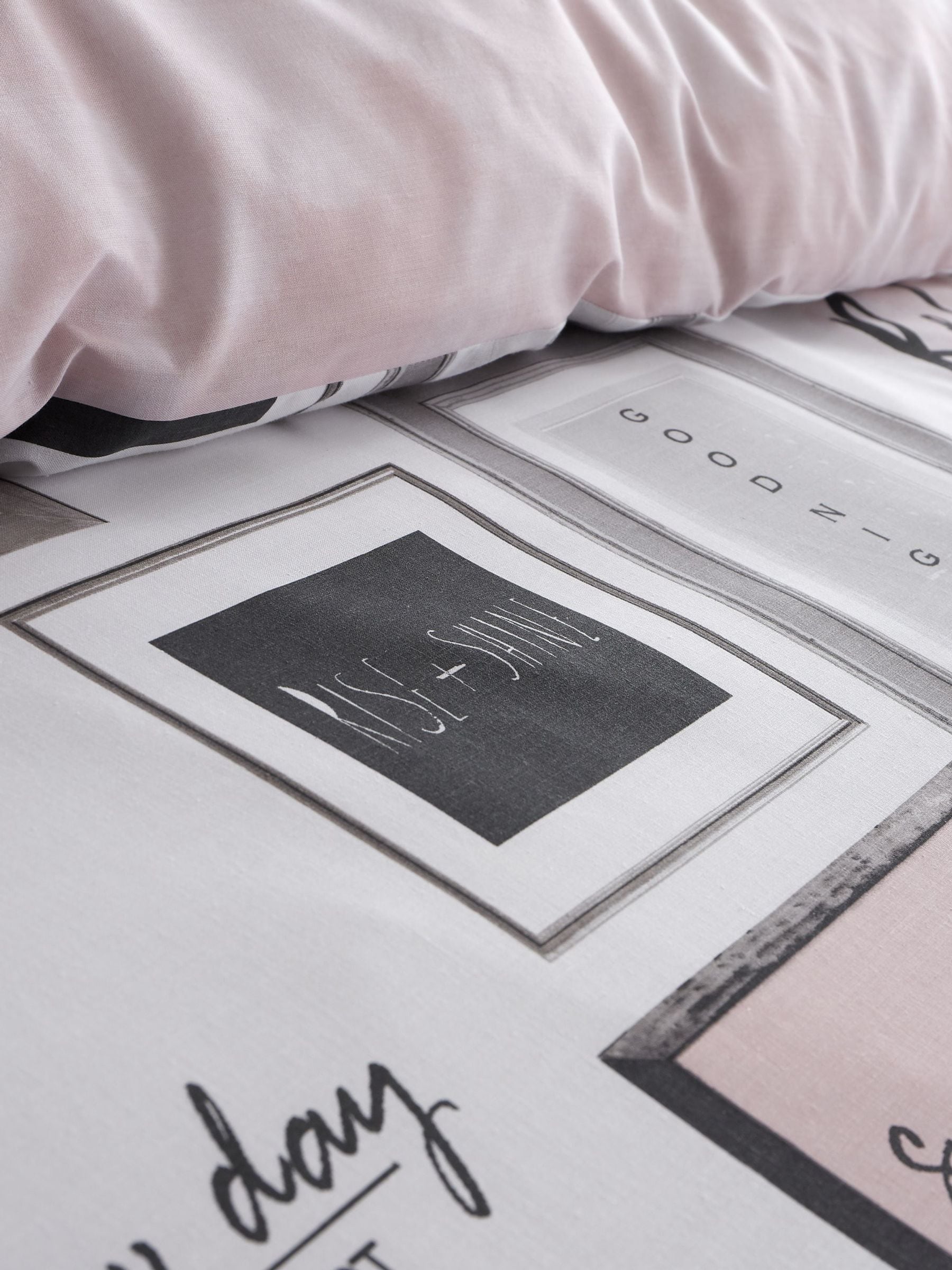 Catherine Lansfield blush pink duvet cover set - British product
