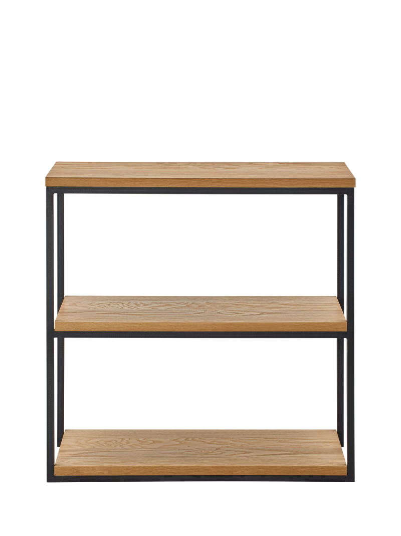 John Lewis Calia oak low shelving unit, UK version