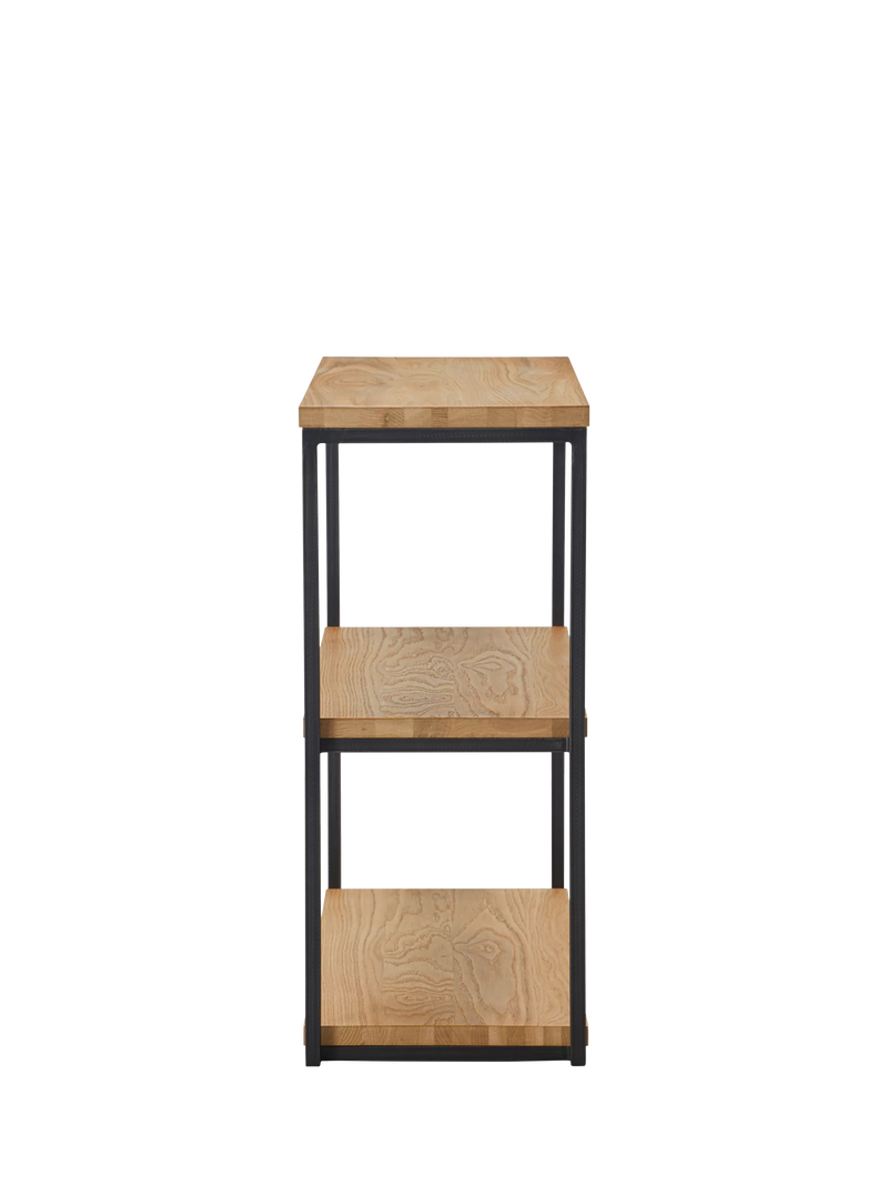 John Lewis Calia oak low shelving unit, UK version