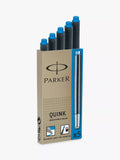 PARKER Quink fountain pen ink refill set blue, UK version