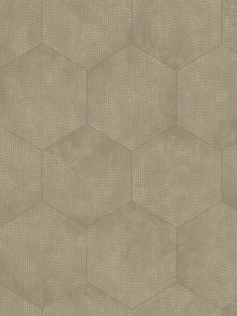 Cole & Son Mineral Wallpaper metallic hexagonal tile design - British product
