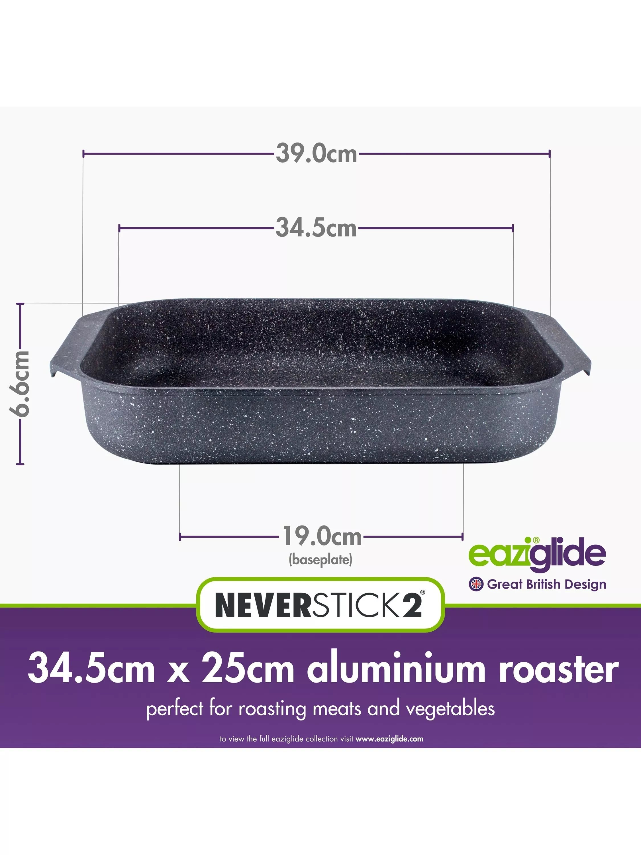 Eaziglide Neverstick2 roaster black 4.3L (British brand)