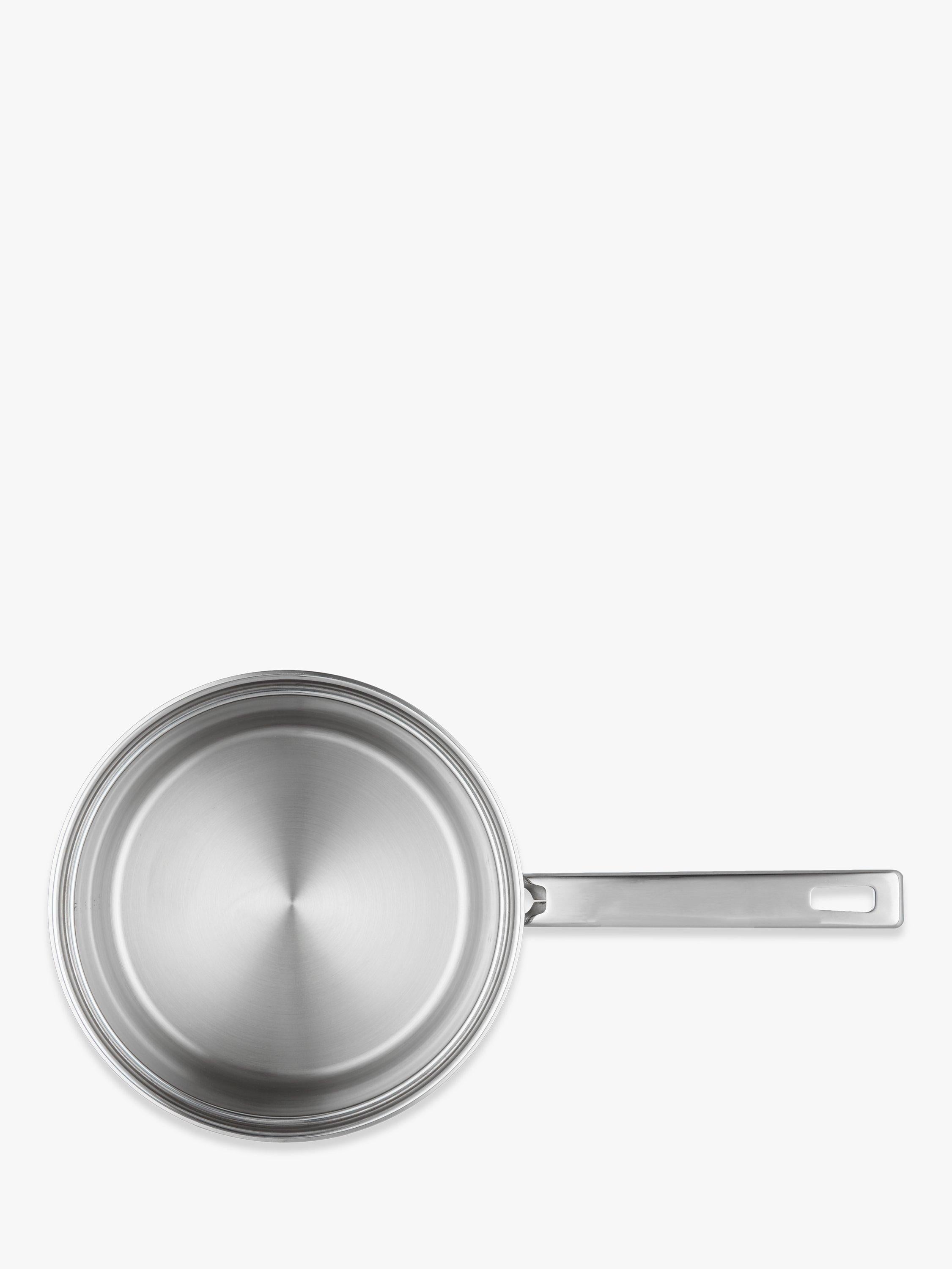 John Lewis stainless steel saucepan set with lids, 3 piece, UK version