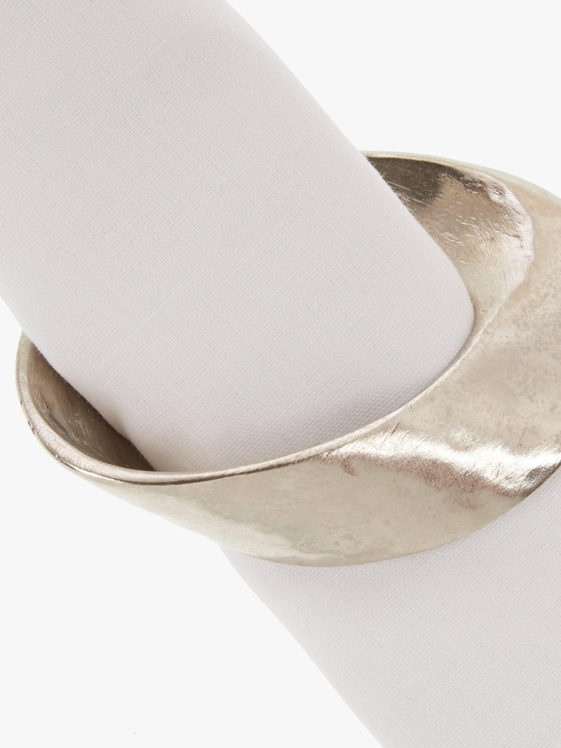 John Lewis Swirl napkin rings set of 4 silver (British brand)