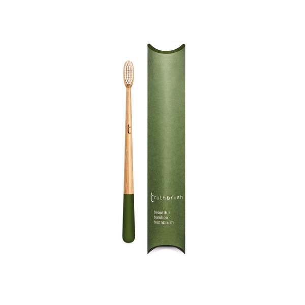 Truthbrush Bamboo Toothbrush Petal Pink Medium GOODS Superdrug Moss Green  