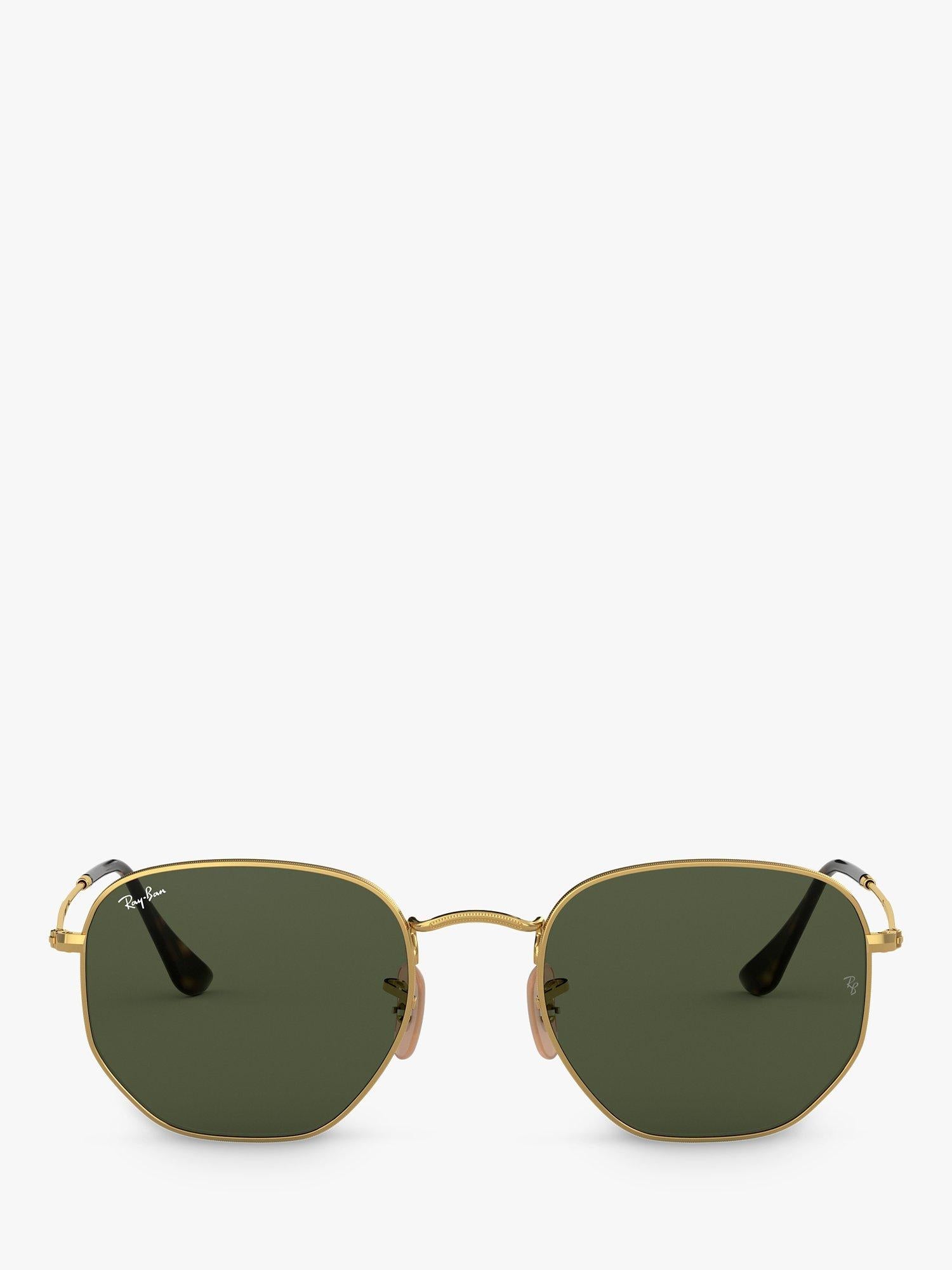 Ray-Ban hexagonal flat lens sunglasses with Flash mirror, UK version
