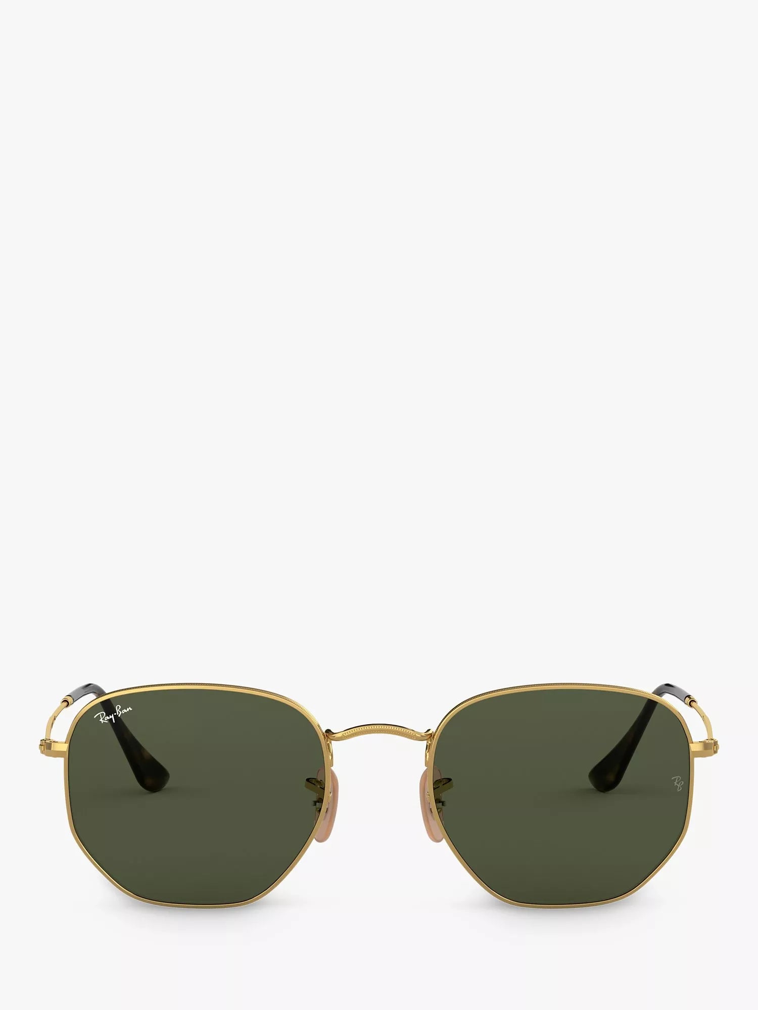 Ray-Ban hexagonal flat lens sunglasses with Flash mirror, UK version